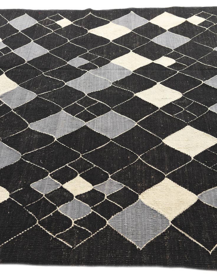 Detail image of 6' x 7' 10  Hand Woven Kilim Modern Wool Rug