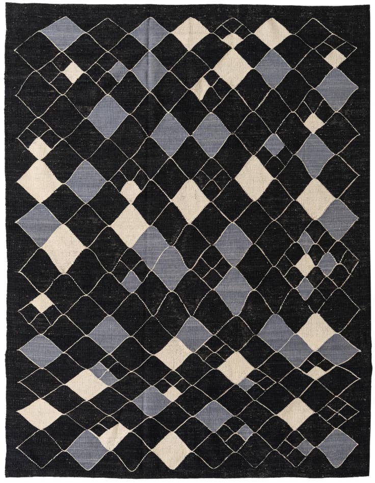 Detail image of 6' x 7' 10 Hand Woven Kilim Modern Wool Rug