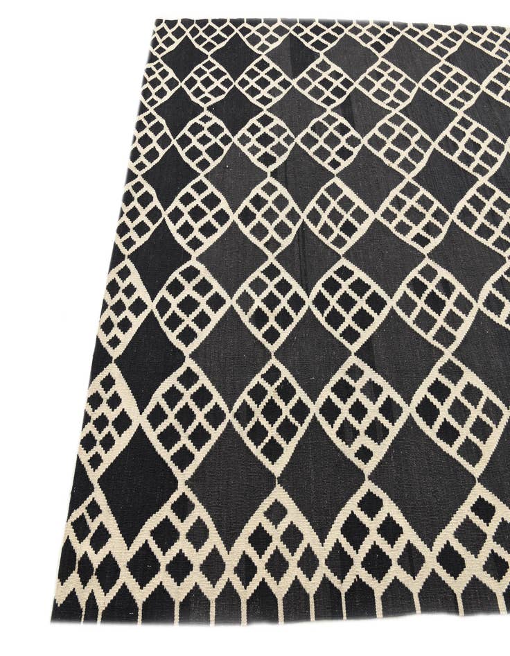 Detail image of 6' 3 x 8' 4  Hand Woven Kilim Modern Wool Rug