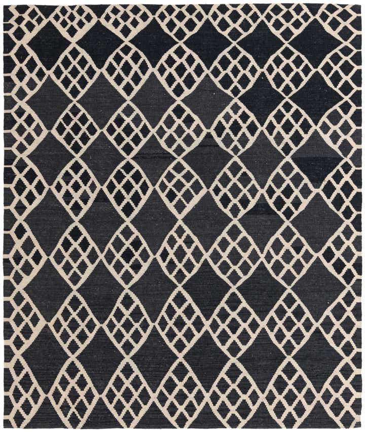 6' 3 x 8' 4 Hand Woven Kilim Modern Wool Rug
