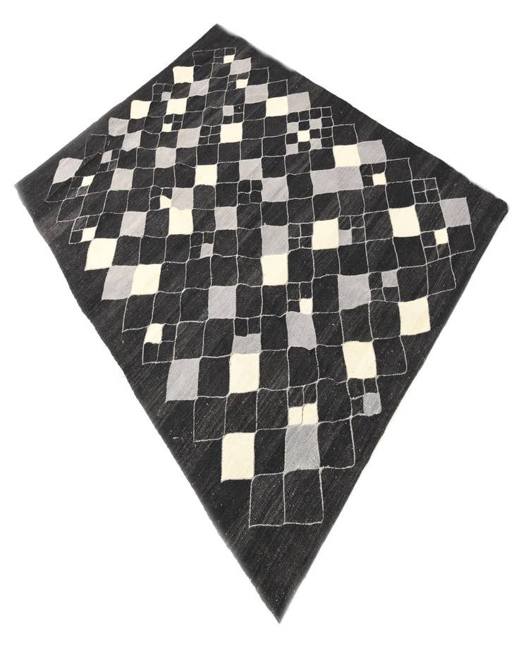 Detail image of 5' 8 x 7' 10  Hand Woven Kilim Modern Wool Rug