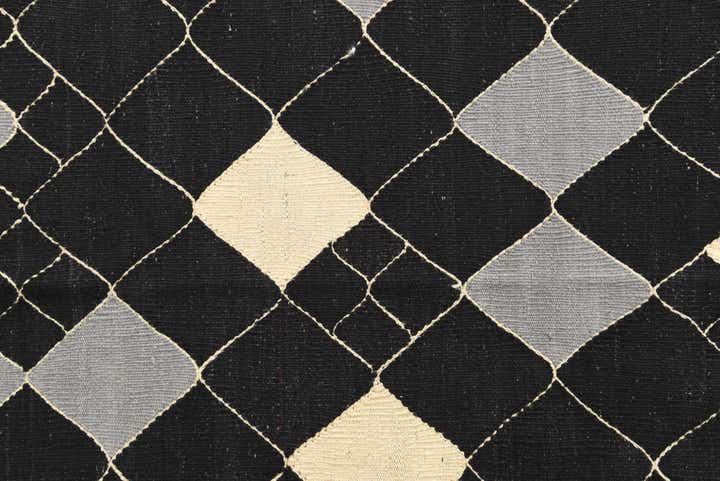 5' 1 x 6' 7 Hand Woven Kilim Modern Wool Rug