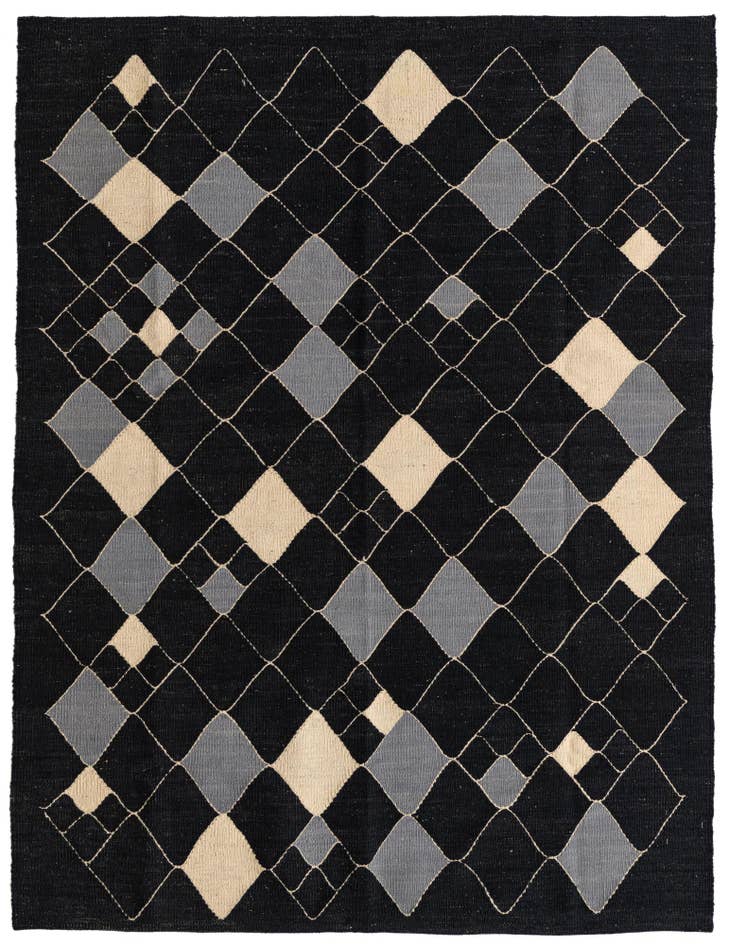 Detail image of 5' 1 x 6' 7 Hand Woven Kilim Modern Wool Rug