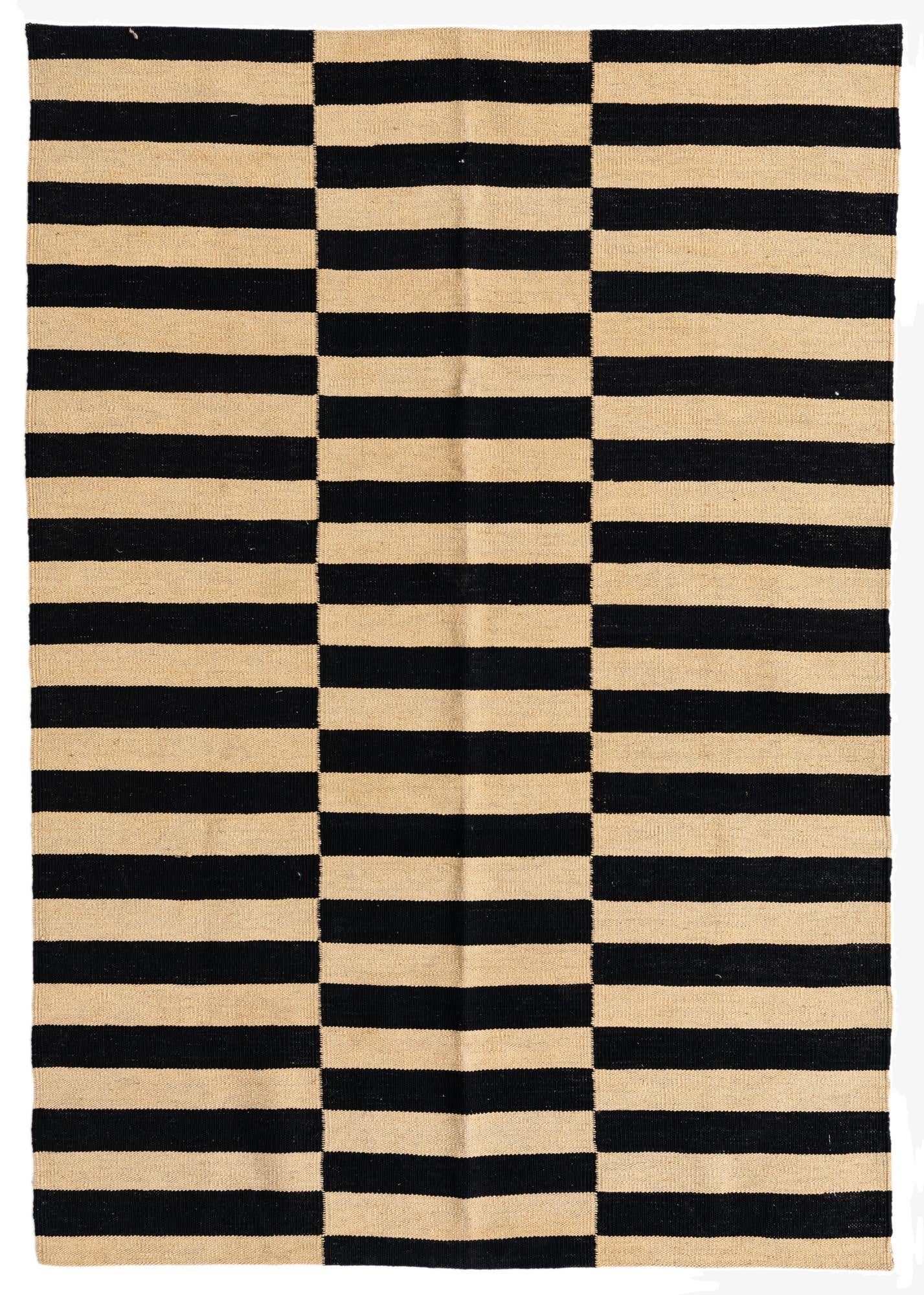 4' 1 x 6'  Hand Woven Kilim Modern Wool Rug