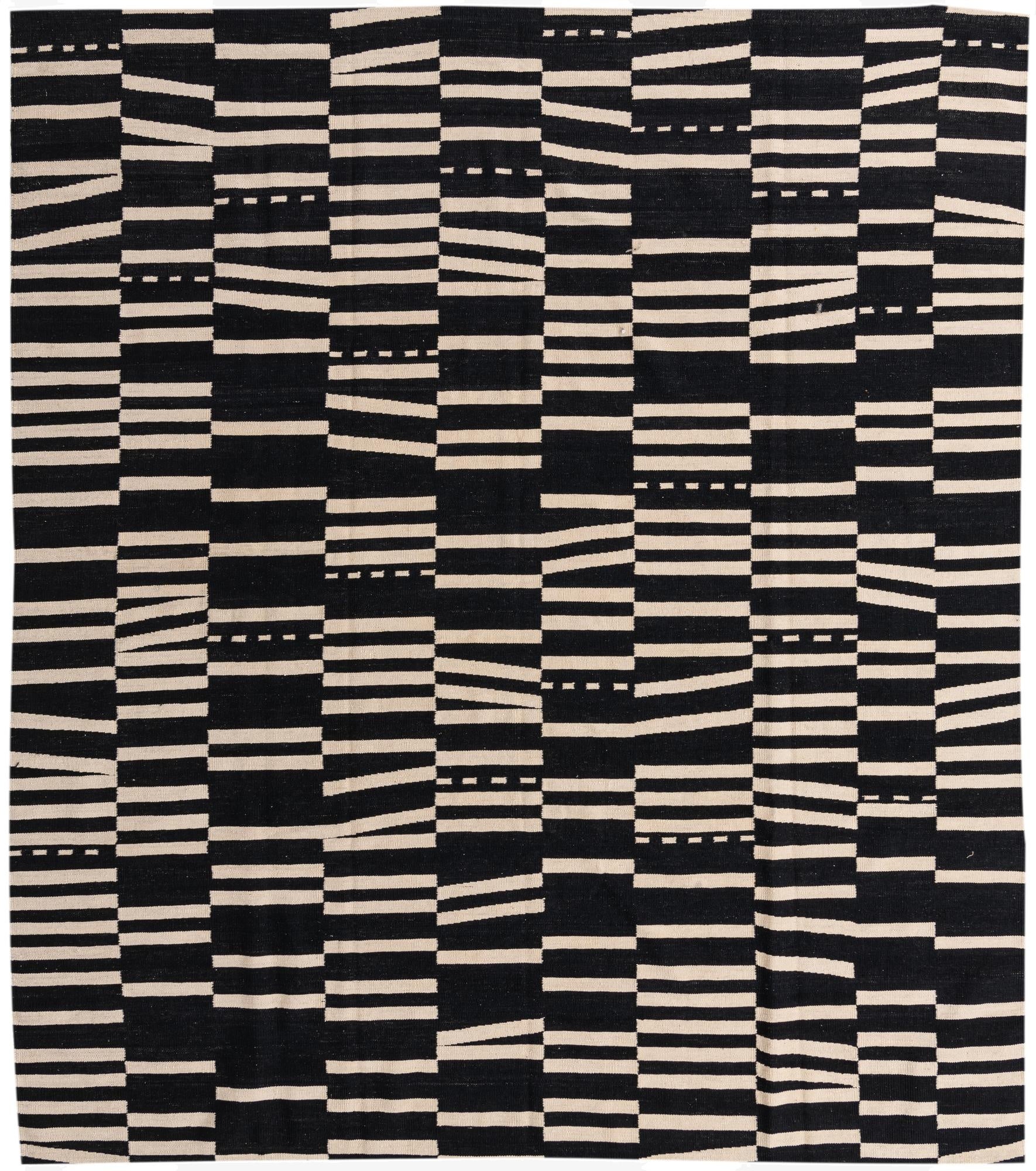 8' 4 x 9' 8  Hand Woven Kilim Modern Wool Rug