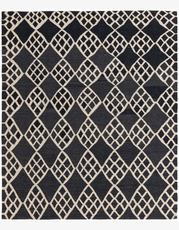 6' 3 x 8' 4 Hand Woven Kilim Modern Wool Rug