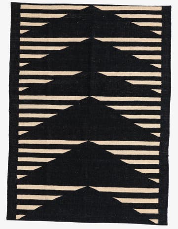 4' 1 x 5' 7 Hand Woven Kilim Modern Wool Rug
