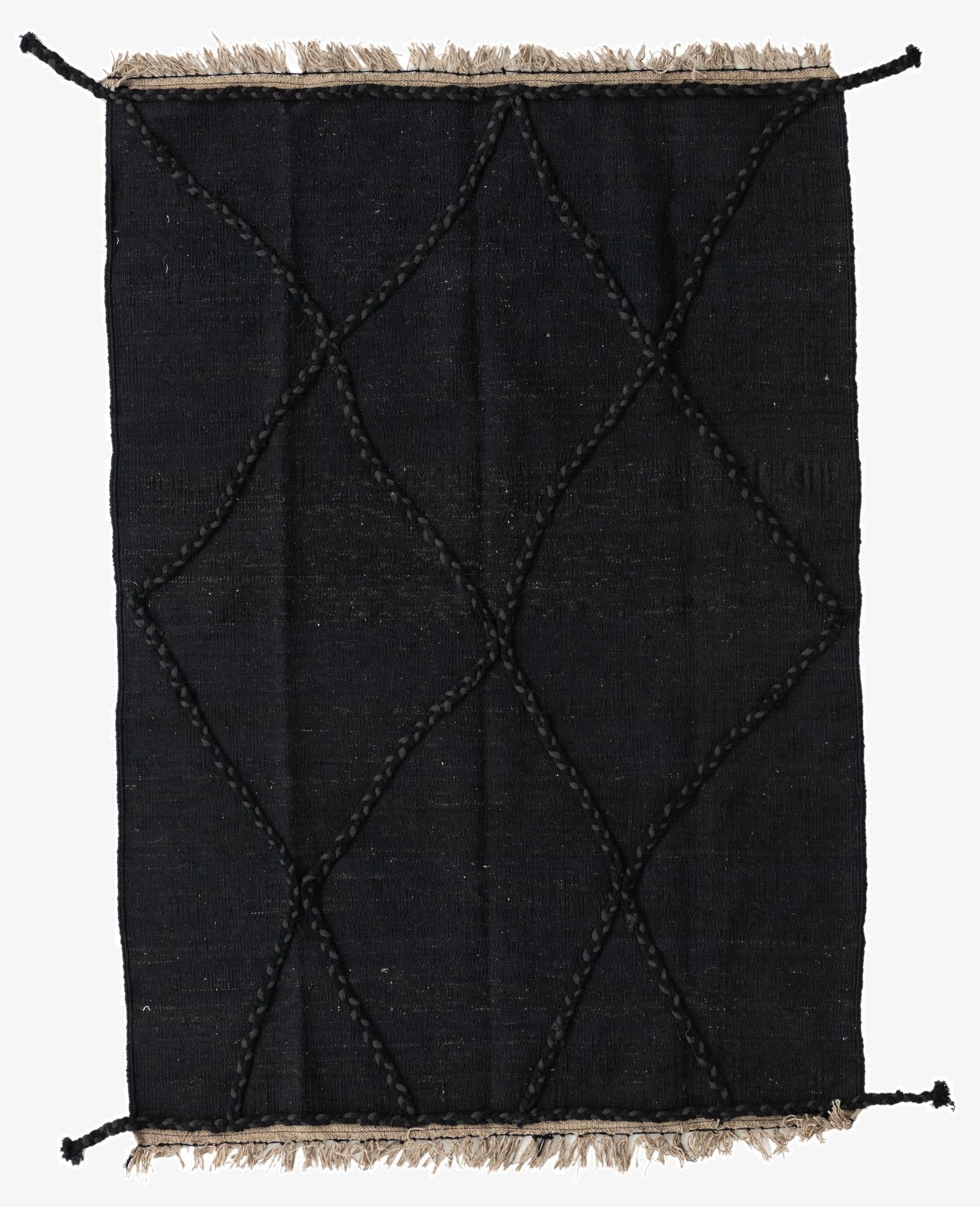 3' 8 x 5' 3  Hand Woven Kilim Modern Wool Rug