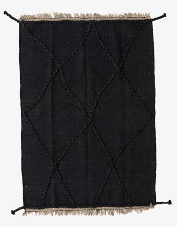 3' 8 x 5' 3 Hand Woven Kilim Modern Wool Rug