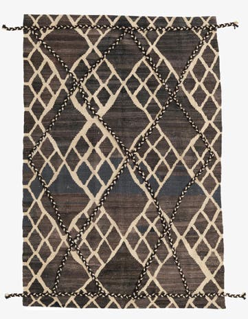 4' x 6' Hand Woven Kilim Modern Wool Rug