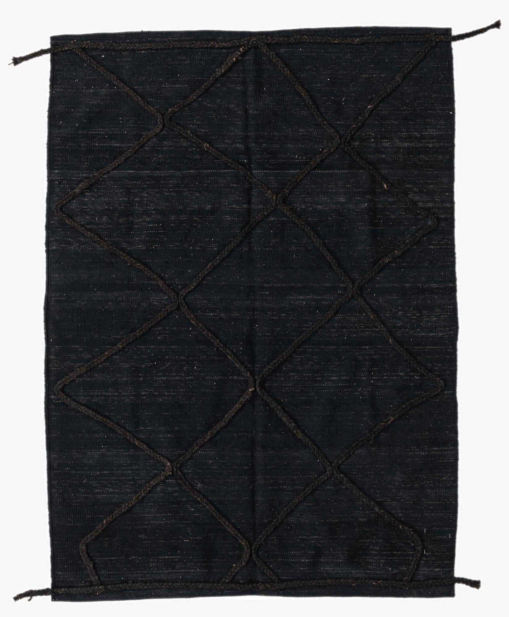 4' 3 x 5' 10  Hand Woven Kilim Modern Wool Rug