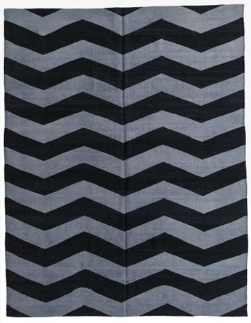 6' x 7' 7 Hand Woven Kilim Modern Wool Rug