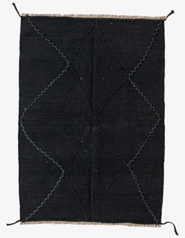 3' 7 x 5' 2 Hand Woven Kilim Modern Wool Rug