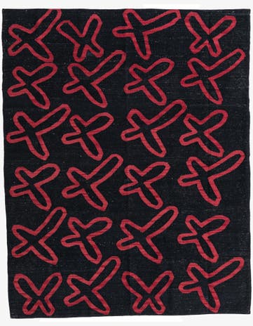 5' 2 x 6' 5 Hand Woven Kilim Modern Wool Rug