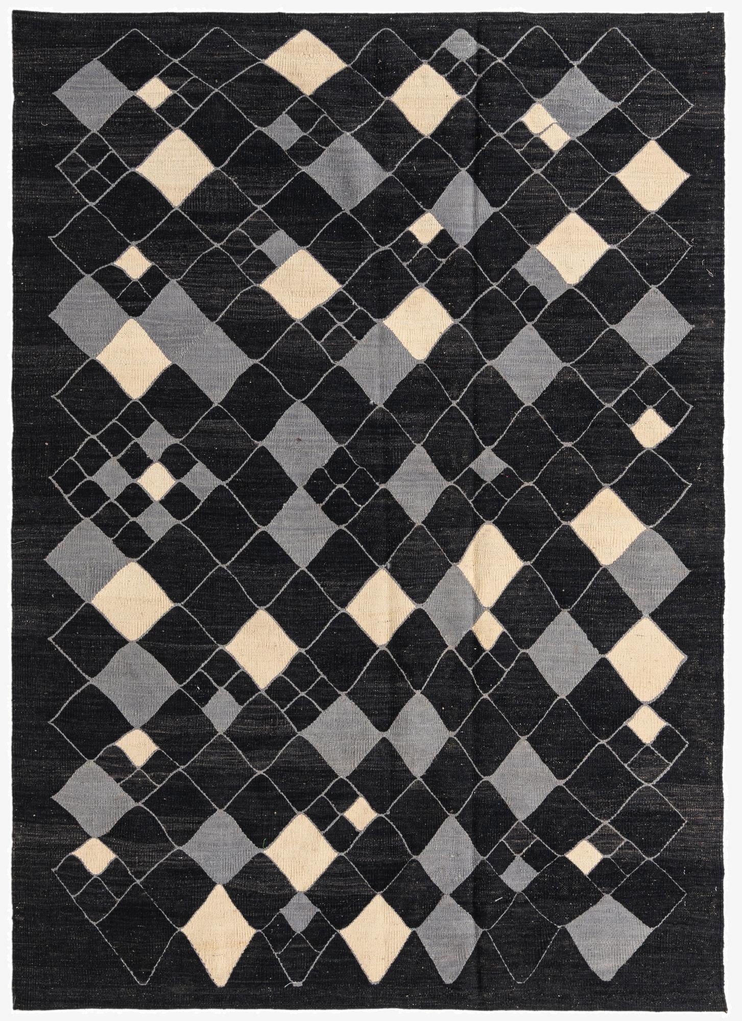5' 8 x 7' 10  Hand Woven Kilim Modern Wool Rug