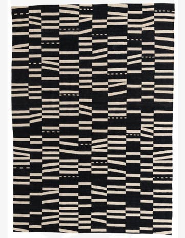 6' 10 x 9' 8 Hand Woven Kilim Modern Wool Rug