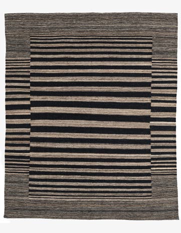 5' 2 x 6' 3 Hand Woven Kilim Modern Wool Rug