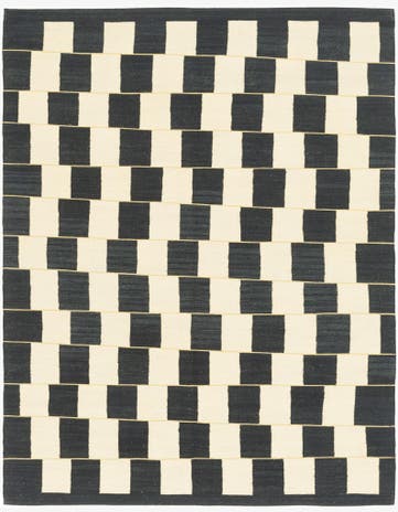 6' x 7' 9 Hand Woven Kilim Modern Wool Rug