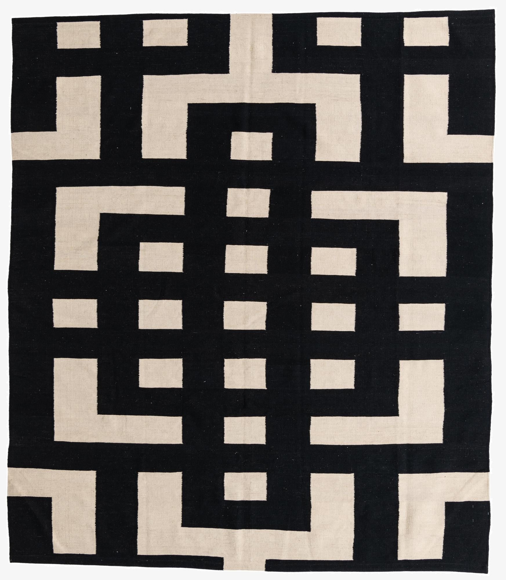 8' 2 x 9' 6  Hand Woven Kilim Modern Wool Rug