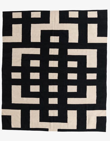 8' 2 x 9' 6 Hand Woven Kilim Modern Wool Rug