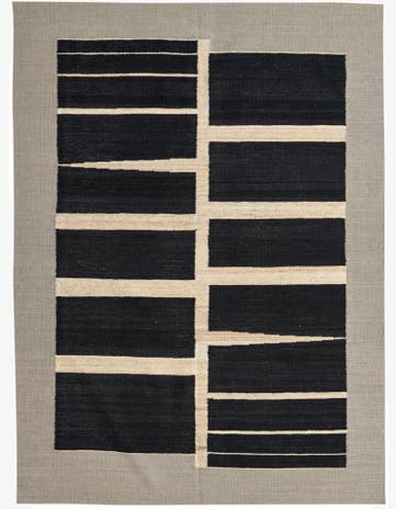 4' 10 x 6' 6 Hand Woven Kilim Modern Wool Rug