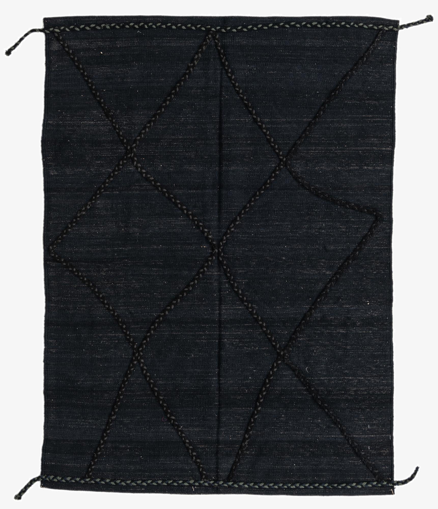 4' 3 x 5' 10  Hand Woven Kilim Modern Wool Rug