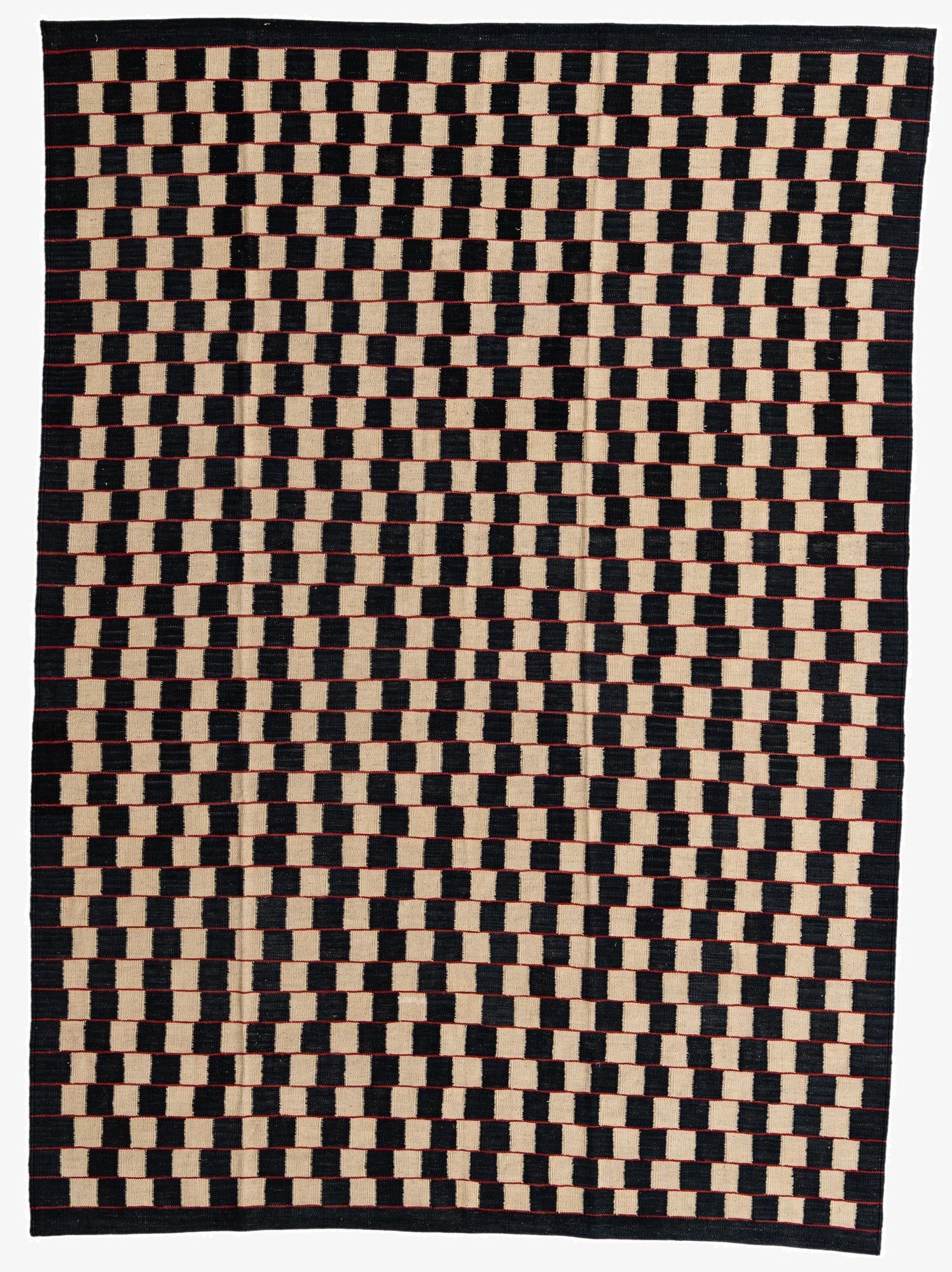 6' 9 x 9' 6  Hand Woven Kilim Modern Wool Rug