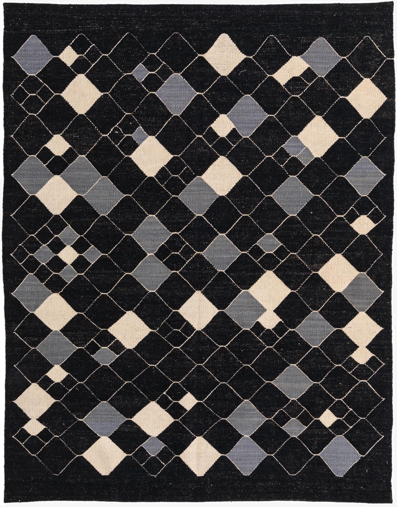 5' x 6' 5  Hand Woven Kilim Modern Wool Rug