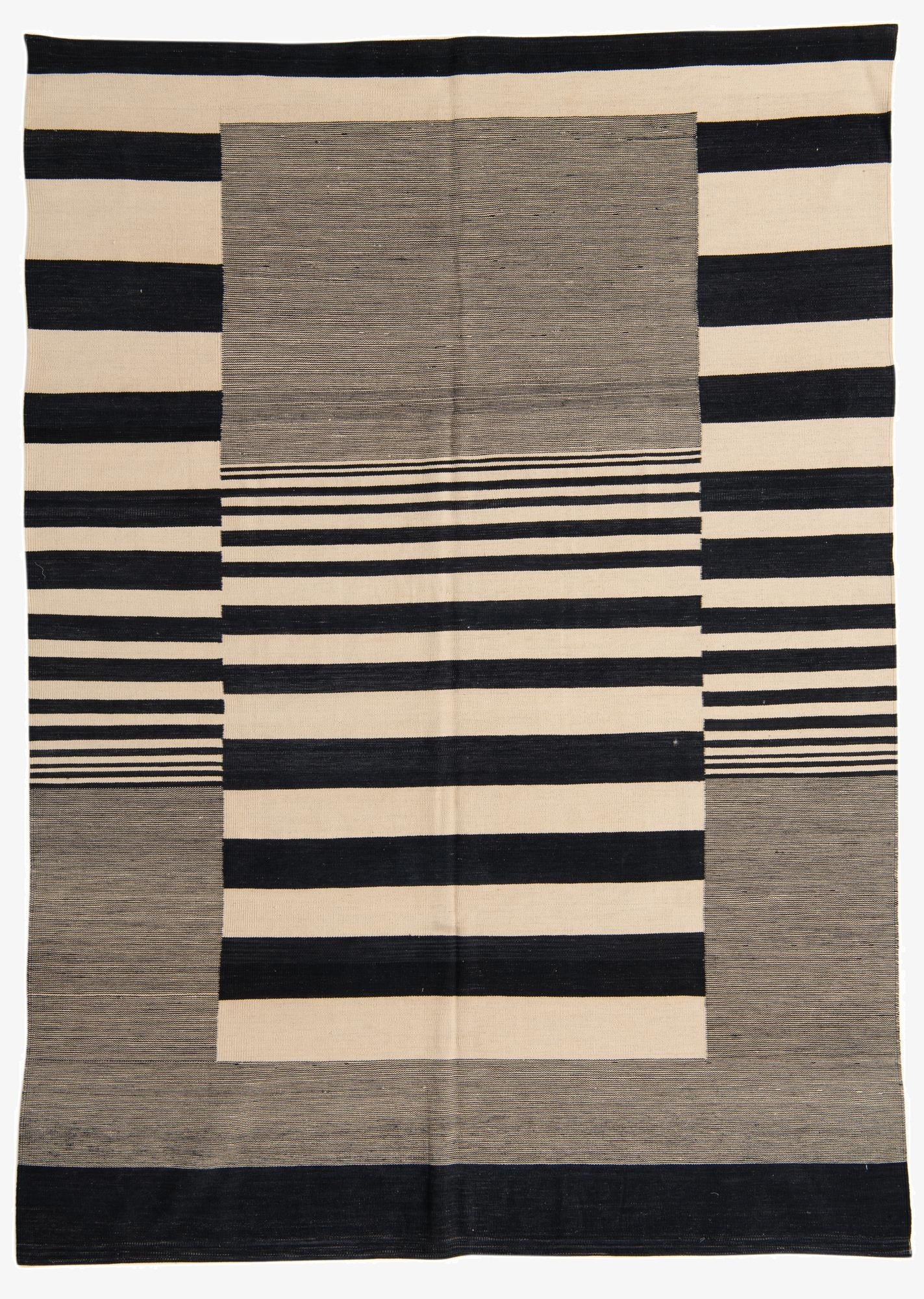 6' 10 x 9' 6  Hand Woven Kilim Modern Wool Rug