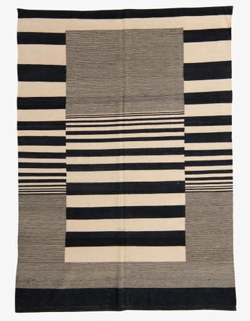6' 10 x 9' 6 Hand Woven Kilim Modern Wool Rug