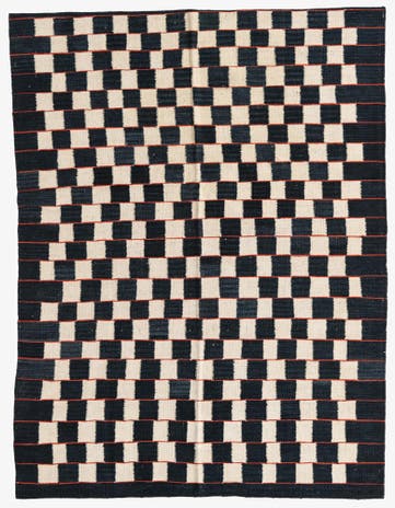 4' 6 x 5' 10 Hand Woven Kilim Modern Wool Rug