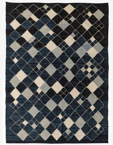 7' 10 x 9' 4 Hand Woven Kilim Modern Wool Rug