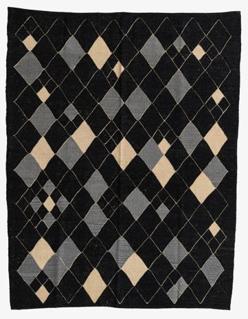 5' 1 x 6' 6 Hand Woven Kilim Modern Wool Rug
