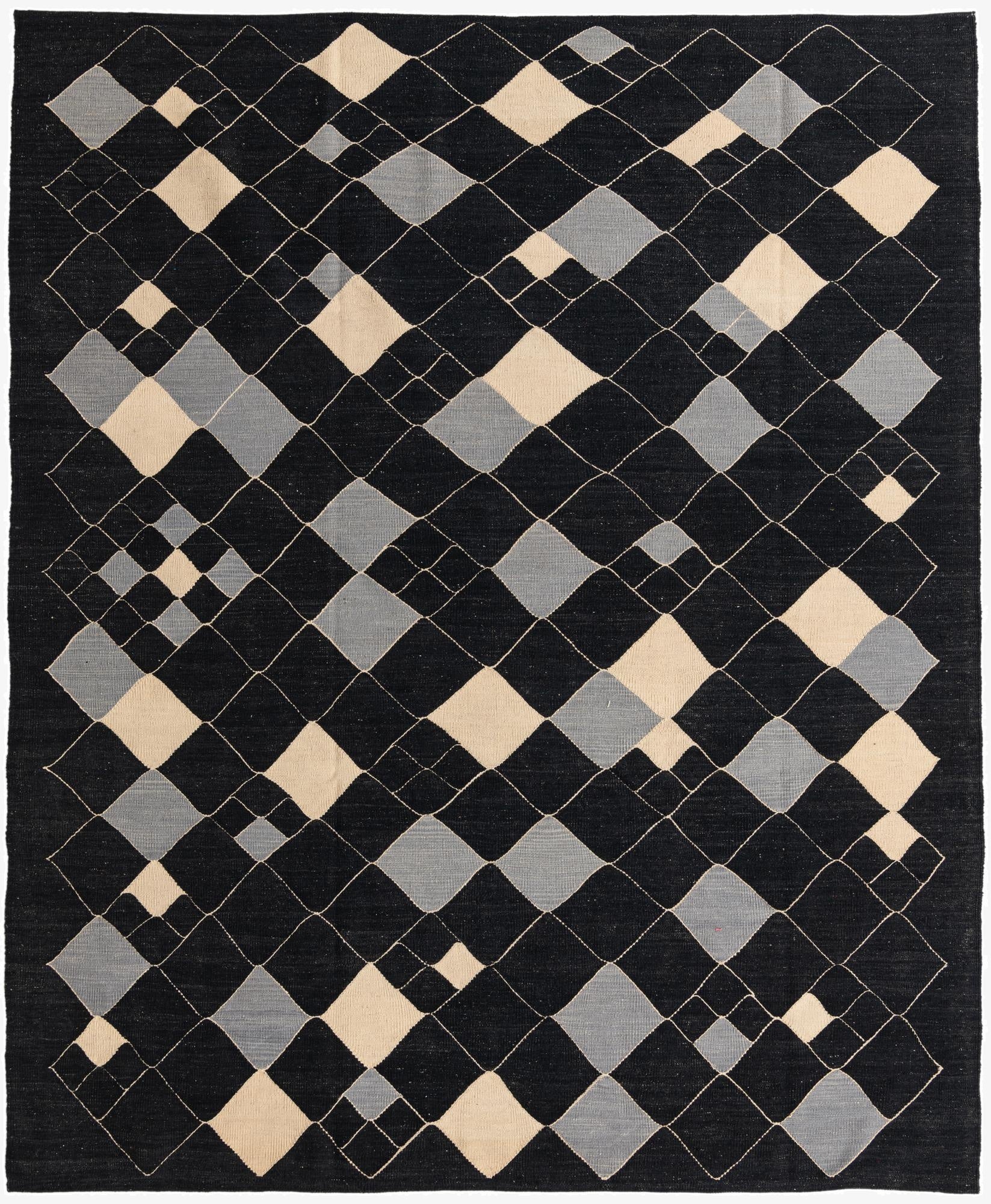 8' x 9' 7  Hand Woven Kilim Modern Wool Rug