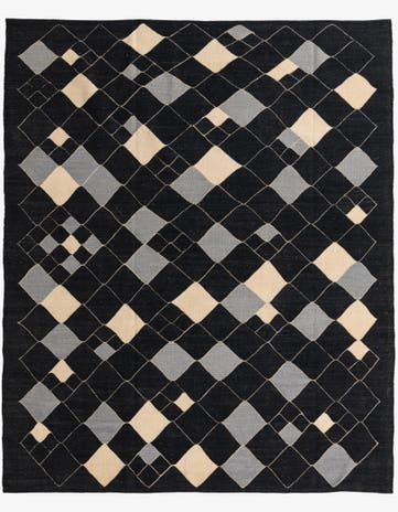 8' x 9' 7 Hand Woven Kilim Modern Wool Rug