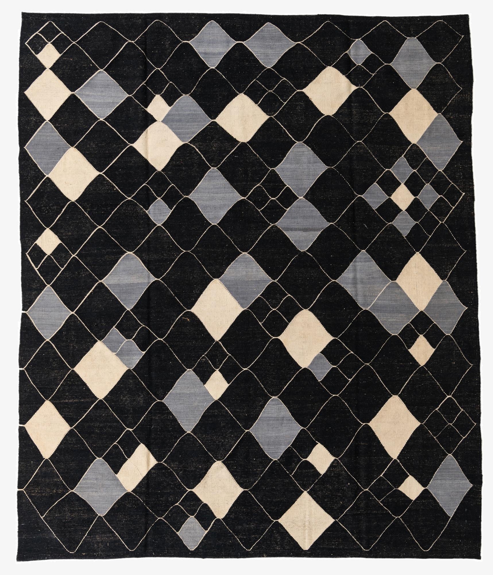 8' 3 x 9' 10  Hand Woven Kilim Modern Wool Rug