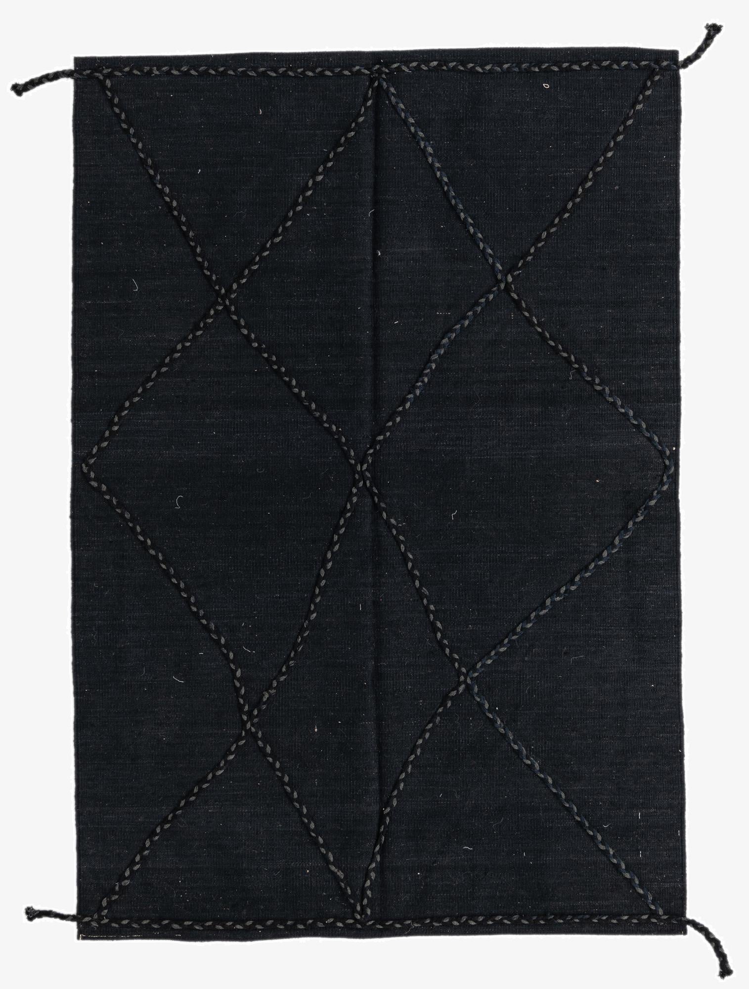 4' 2 x 6' 2  Hand Woven Kilim Modern Wool Rug
