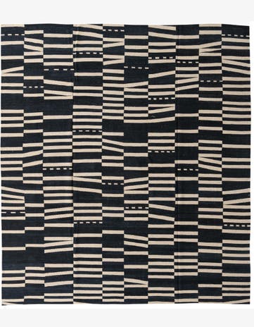 8' 7 x 9' 10 Hand Woven Kilim Modern Wool Rug