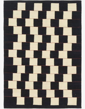 4' 3 x 6' Hand Woven Kilim Modern Wool Rug