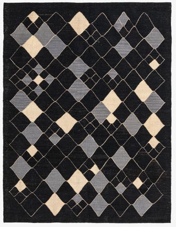 5' x 6' 6 Hand Woven Kilim Modern Wool Rug