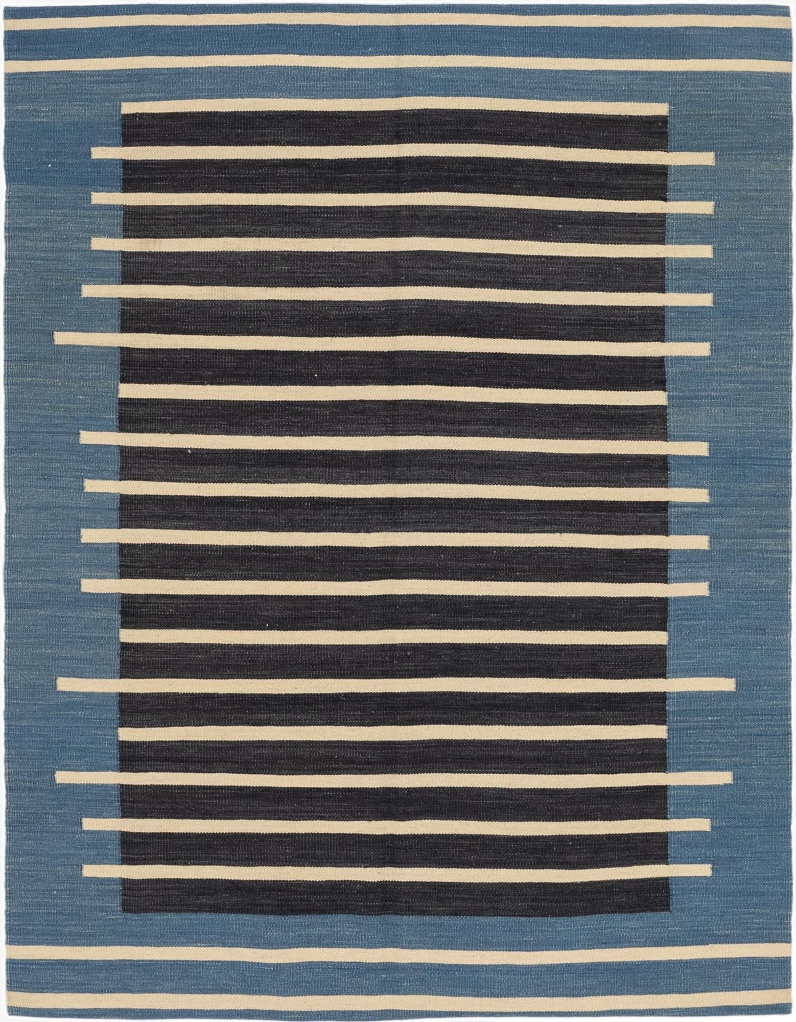 5' x 6' 6  Hand Woven Kilim Modern Wool Rug