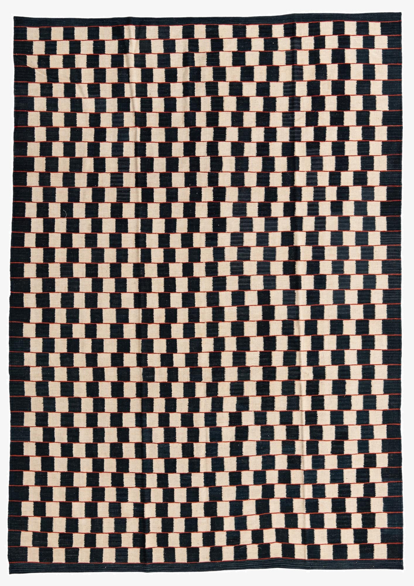 6' 8 x 9' 6  Hand Woven Kilim Modern Wool Rug