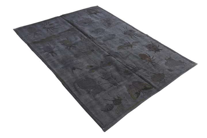 4' 2 x 5' 7 Hand Woven Kilim Suzani Wool Rug