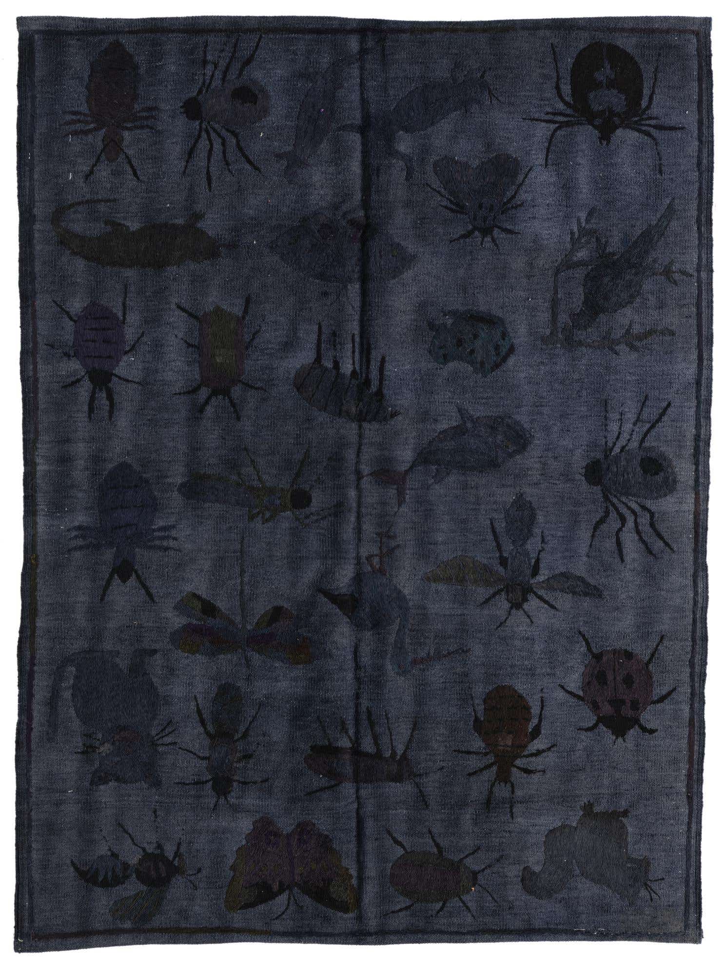 4' 2 x 5' 7 Hand Woven Kilim Suzani Wool Rug