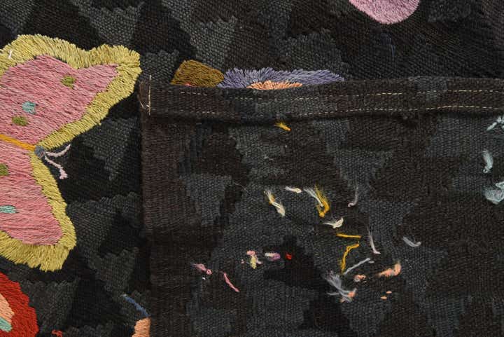 6' 9 x 9' Hand Woven Kilim Suzani Wool Rug