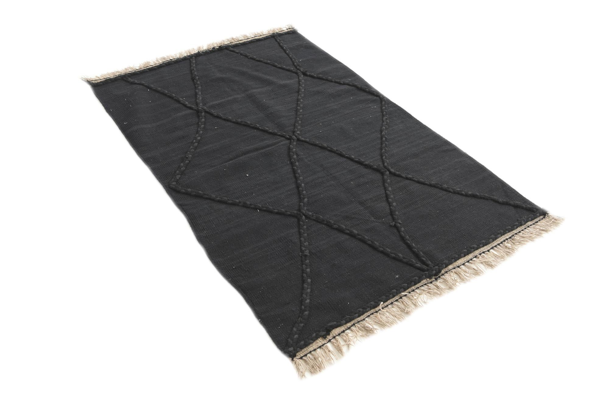 3' 5 x 5' 3 Hand Woven Kilim Suzani Wool Rug
