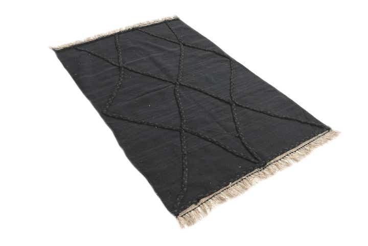 3' 5 x 5' 3 Hand Woven Kilim Suzani Wool Rug