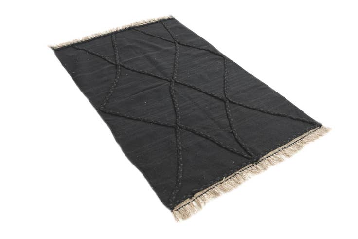 Detail image of 3' 5 x 5' 3 Hand Woven Kilim Suzani Wool Rug