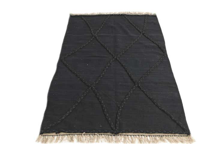 3' 5 x 5' 3 Hand Woven Kilim Suzani Wool Rug