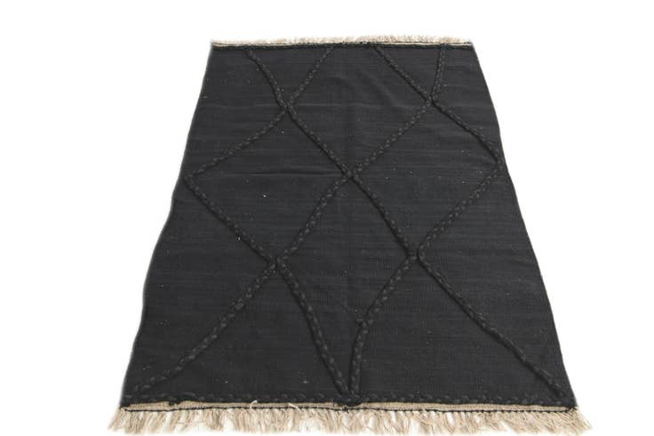 Detail image of 3' 5 x 5' 3 Hand Woven Kilim Suzani Wool Rug